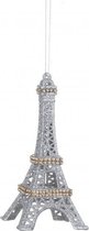 kerstboomhanger Eiffeltoren 5,5 x 3 cm zilver