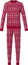 Pastunette Familie Kerst Mannen Pyjamaset - Rood - Maat 2XL