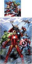 dekbedovertrek The Avengers 140 x 200 cm katoen blauw