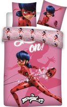 dekbedovertrek Ladybug meisjes 140 x 200 cm katoen roze