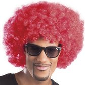 pruik Afro unisex rood