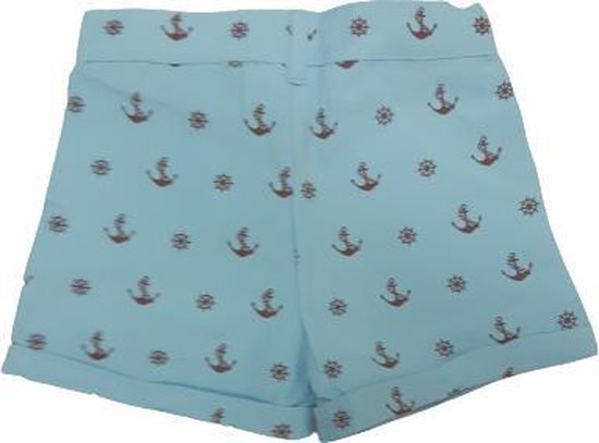 Meisjes short met ankers mint -s\u0026C-98/104-Korte broeken | bol.com