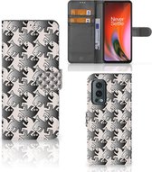 Wallet Book Case OnePlus Nord 2 5G Smartphone Hoesje Salamander Grey