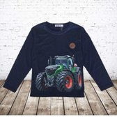 S&C Trekker / tractor shirt - lange mouw - Fendt - donkerblauw H159 - maat 146/152