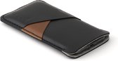 JACCET leren Galaxy Z Fold3 pouch - Zwart volnerf leer met ruimte voor creditcards en/of briefgeld
