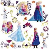 muurstickers Frozen vinyl 27 stuks