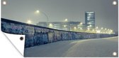 Schuttingposter Berlijn - Duitsland - Sneeuw - 200x100 cm - Tuindoek
