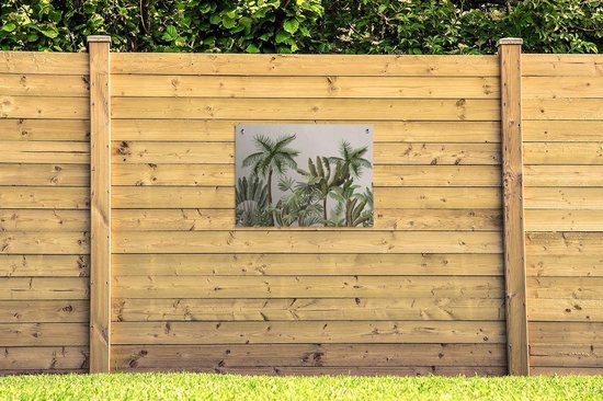 Tableau de jardin Arbre - Été - Grijs - 80x60 cm - Poster de jardin