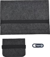 LAPPR® - Picta II - Laptoptas - Laptophoes - Laptop Sleeve - Vilt - Laptophoes 13 inch - Zwart + Gratis Webcam Cover