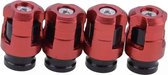 Bouchons de valve TT-products à visser aluminium rouge 4 pièces rouge