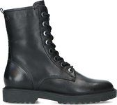 No Stress - Dames - Zwarte leren veterlaarsjes - Maat 39