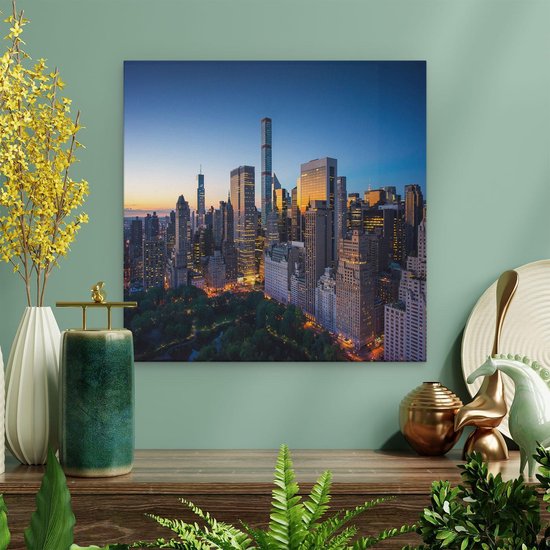 Artaza Toile Peinture New York Au Lever Du Soleil - 40x40 - Klein - Photo Sur Toile - Impression Sur Toile