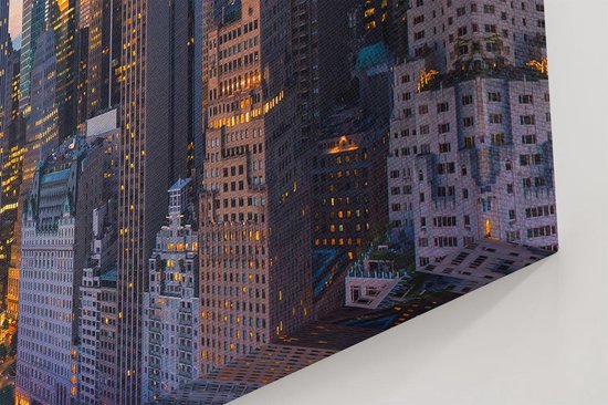 Artaza Toile Peinture New York Au Lever Du Soleil - 40x40 - Klein - Photo Sur Toile - Impression Sur Toile
