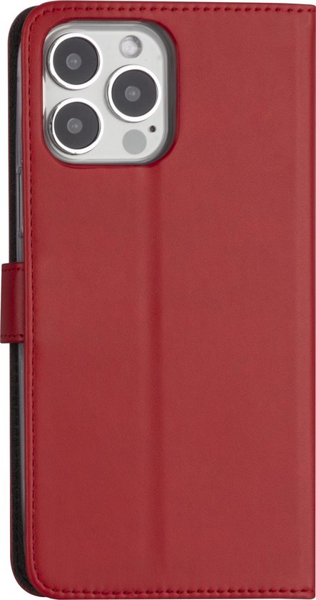 Rood hoesje voor iPhone 13 Pro Max - Booktype - Pasjeshouder - Magneetsluiting