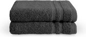 Byrklund Handdoeken set - Bath Basics - 2-delig - 2x 30x50 - 100% katoen - Antraciet