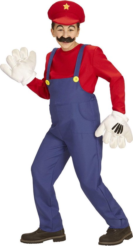 WIDMANN - Klassieke rode loodgieter outfit voor kinderen - jaar)
