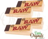 RAW Classic Filter Tips voor lange vloei - vloeipapier - rolling papers (smoking) - 4 stuks