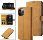 Bookcase iPhone 12 Pro Max | Hoogwaardig Leren Telefoonhoesje | Luxe Uitstraling | Portemonnee | Cognac Bruin