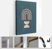 Abstract Geometric Shape Art Illustration. Set of soft color painting wall art for house decoration - Modern Art Canvas - Vertical - 1958732632 - 40-30 Vertical
