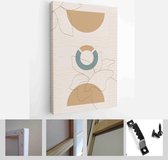 Mid Century Modern Design. A trendy set of Abstract Hand Painted Illustrations for Wall Decoration, Social Media Banner, Brochure Cover Design - Modern Art Canvas - Vertical - 1952