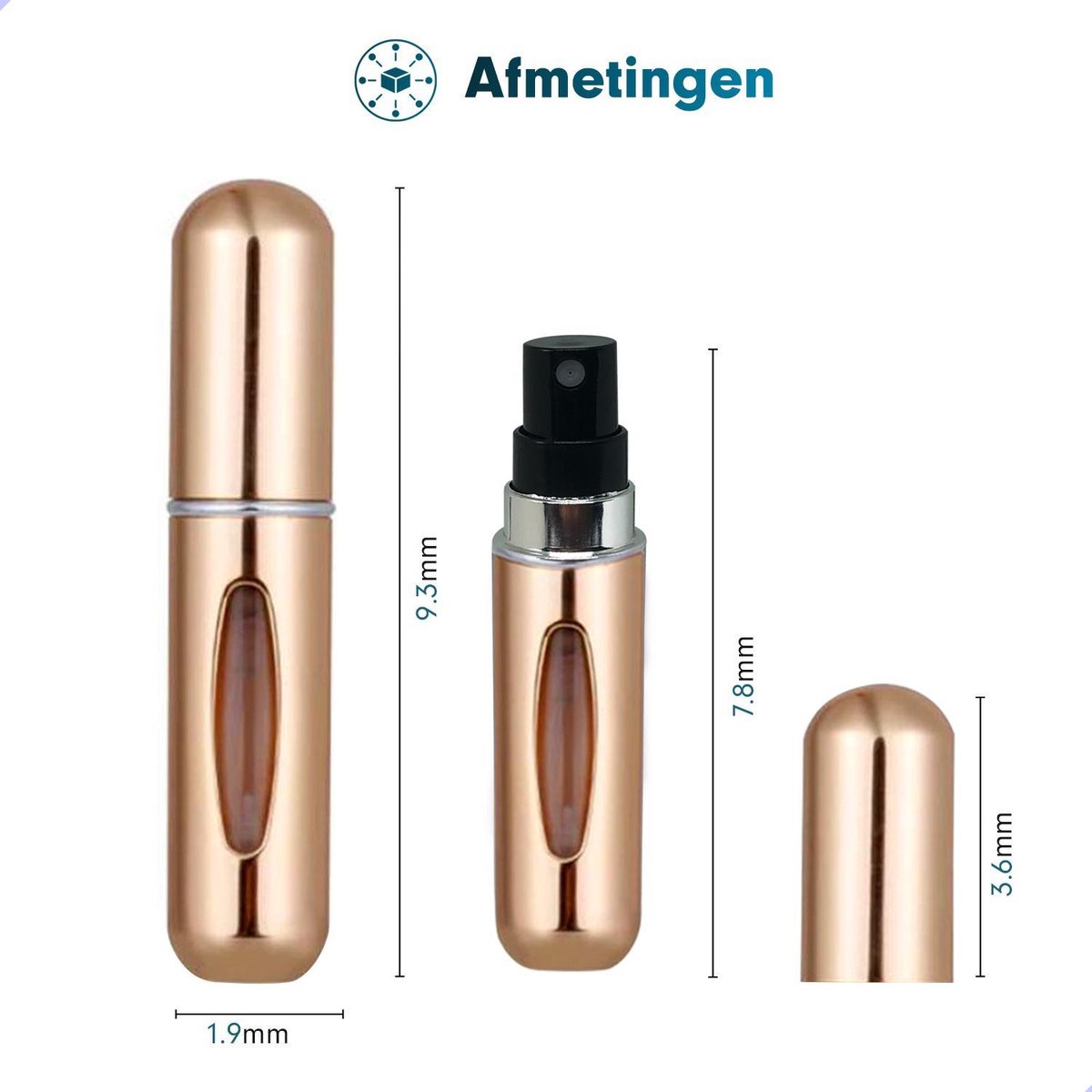 Mini Parfum Flesje | Lipstick Formaat Navulbare Parfum Verstuiver van Merkloos / Sans marque — cadeau in Verzorging - foto 6