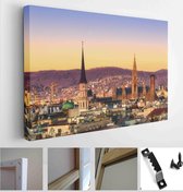 Itsallcanvas - Schilderij - Vienna Sunset Art Horizontal Horizontal - Multicolor - 30 X 40 Cm