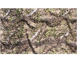 Camouflagenet 4meter Proloo in 3D Natuurlijk groen 1,5x4meter - Advanced Camouflage - 2-laags met binnennet en 3D Blaadjes Buitennet | Natuurlijke kleuren | Polyester | Boomhut | Kind | Jacht | Buitenleven