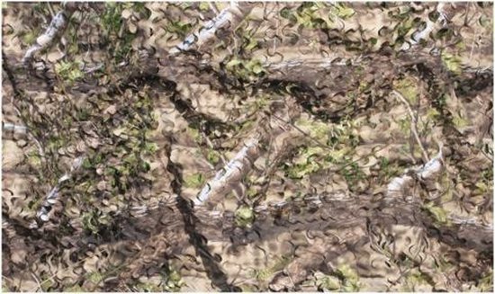 Filet de camouflage 4 mètres Proloo en 3D Vert naturel 1,5x4 mètres - Advanced Camouflage - 2 couches avec filet intérieur et filet 3D Leaves Outdoor | Couleurs naturelles | Polyester | Maison d'arbre | Enfant | Chasse | Vivre dehors