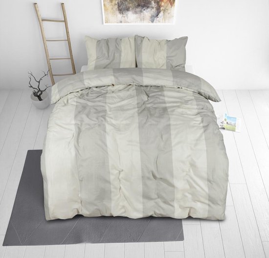 Sleeptime Martin Dekbedovertrek - 240x200/220 + 2 kussenslopen 60x70 - Licht Grijs - Lits-Jumeaux van Merkloos — afbeelding 4