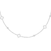 Ketting open klavers - Yehwang - Ketting - One size - Zilver