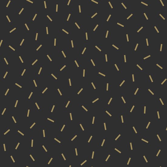ESTAhome papier peint motif graphique noir et or - 139128