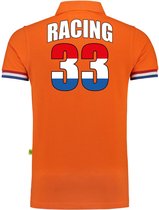 Luxe racing 33 coureur fan polo shirt oranje - 200 grams - heren - race supporter / coureur supporter M