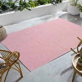 Flycarpets Nilus Effen Vloerkleed - Indoor en Outdoor - Roze  - 120x170 cm