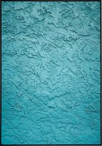 Poster van een textuur met mooie blauwe verf - 20x30 cm