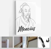 Itsallcanvas - Schilderij - Mencius; Or Mengzi Was A Chinese Confucian Philosopher Art Vertical Vertical - Multicolor - 80 X 60 Cm