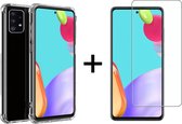 Samsung A52s hoesje shock proof case transparant - Samsung Galaxy A52s hoesje hoesjes cover hoes - Hoesje Samsung A52s - 1x Samsung A52s Screenprotector