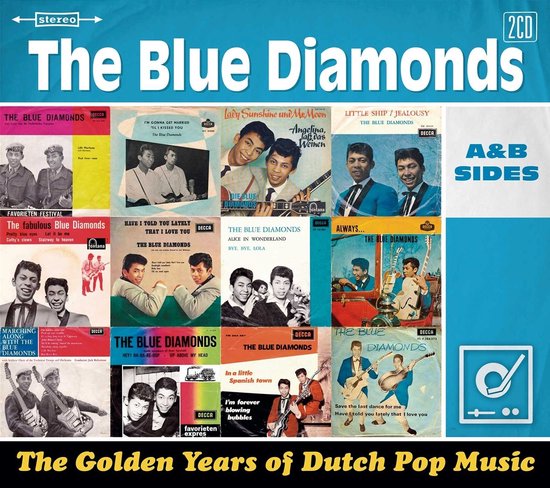 Albumhoes met 6 LP-hoezen en 4 singelhoezen. De blauwe diamanten zijn te zien op de hoezen.