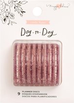 Crate Paper Day-To-Day Planner Discs - Medium - Pink Glitter - 9 stuks