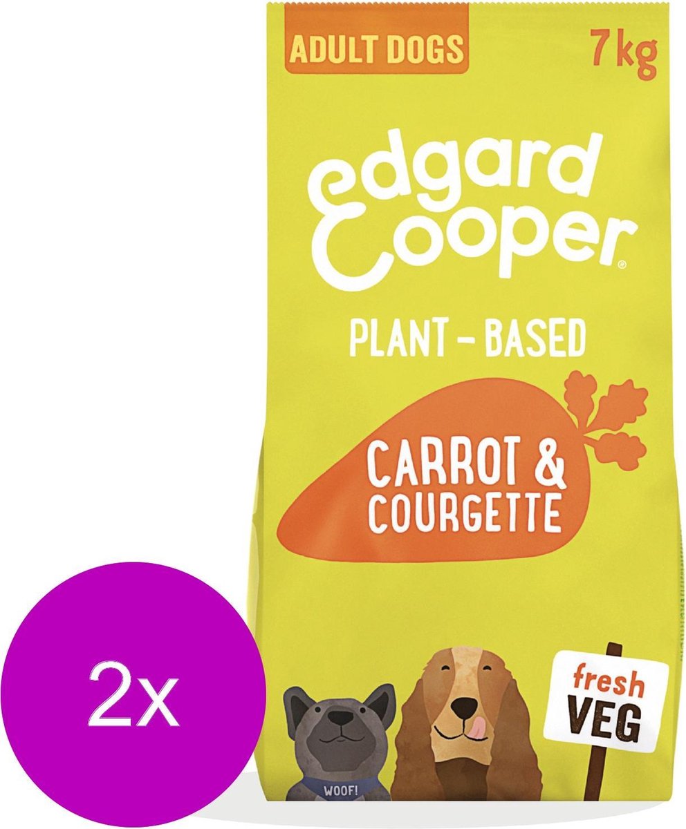 Edgard & Cooper Plantbased Adult Wortel&Courgette – Hondenvoer – 2 x 7 kg Edgard & Cooper Plantbased Adult Wortel&Courgette – Hondenvoer – 2 x 7 kg