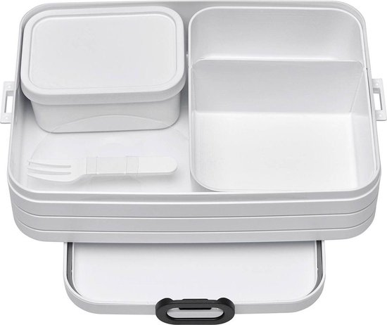 Mepal – Bento lunchbox Take a Break large- inclusief bento box – wit – Lunchbox voor volwassenen