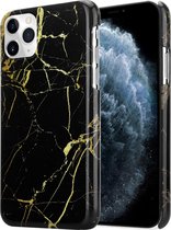 ShieldCase Amazing Black Marmer geschikt voor Apple iPhone 12 Pro Max 6.7 inch hoesje - zwart + glazen Screen Protector