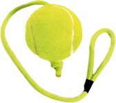 Flamingo Tennisbal Smash + Print Poot Aan Touw Geel - 8 X 8 X 8Cm