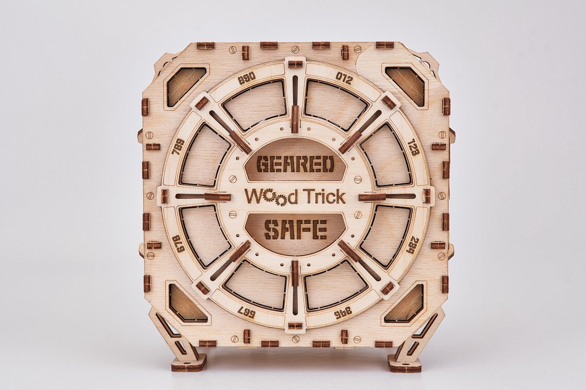 Wood Trick – Modelbouw 3D houten puzzel – Tandwiel kluis 'Geared safe' (WDTK037) – 259 stuks - Geen lijm noch verf nodig! — afbeelding 5