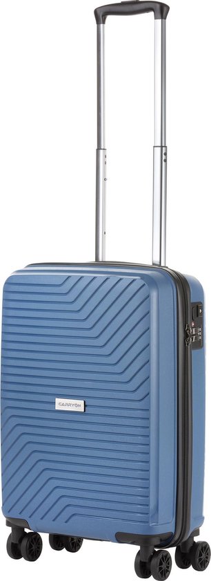 CarryOn Transport Handbagagekoffer 55cm - Handbagage 35 Ltr met USB - OKOBAN - Dubbele wielen - Blauw