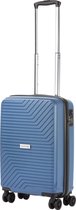 CarryOn Transports Valise bagage à main - USB Bagage à main 55cm - OKOBAN - Roues doubles - Fermetures éclair YKK - Blauw