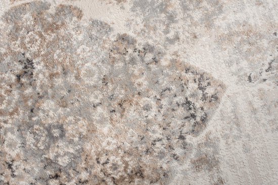 Tapiso Valley Tapis Salon Chambre Grijs Cadre Design Vintage Fleurs Durable Home Decor Haute Qualité Tapis Taille - 200x300