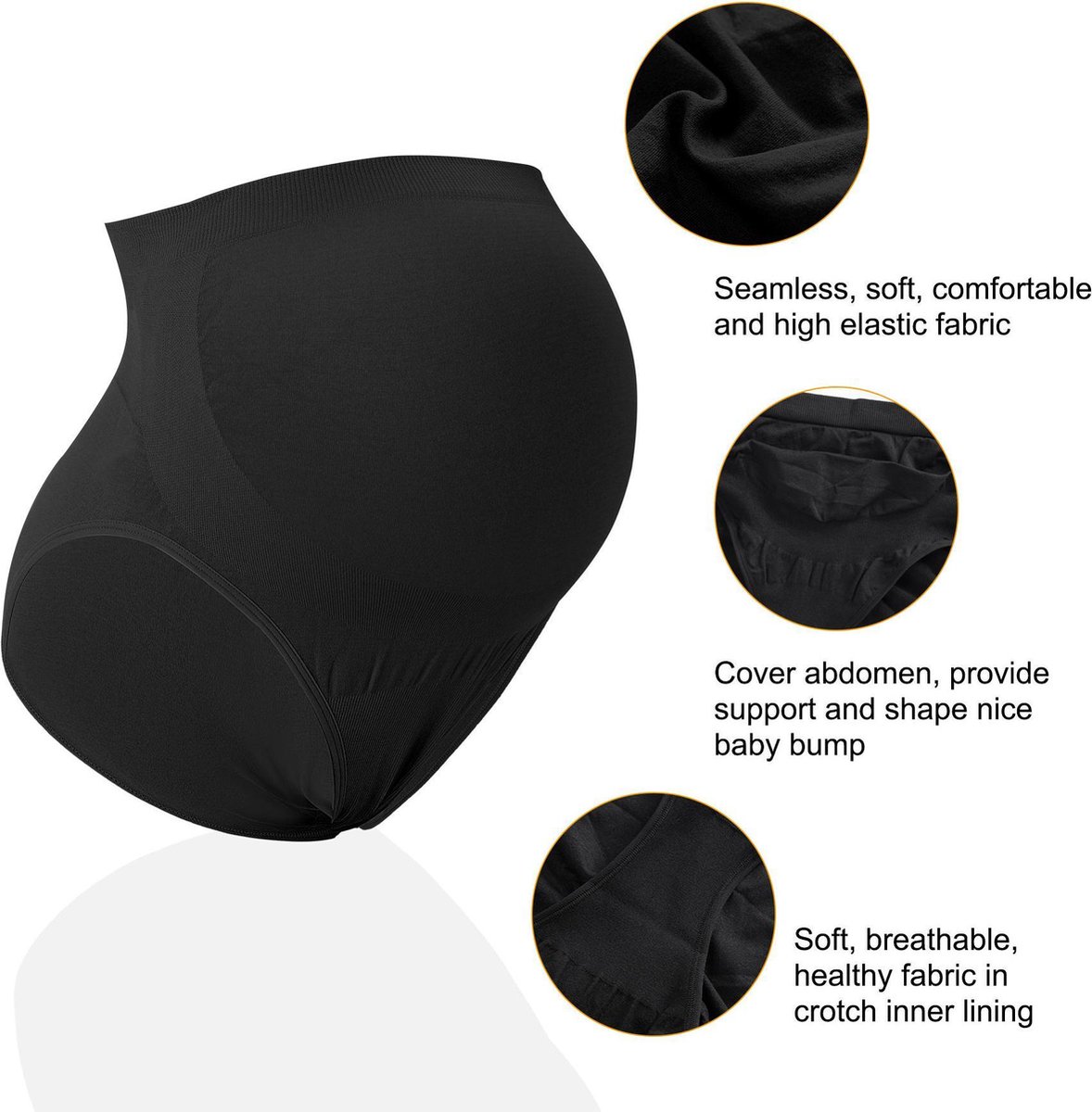 Vrouwen over de bult zwangerschapsondergoed - 2stuks/pack - Mama naadloze hoge taille zwang - Women's Over the Bump Maternity Underwear Size M - 2 pieces /Pack - Mama Seamless High Waist Maternity Pregnancy Pantieserschap - zwangerschap slipje — afbeelding 3