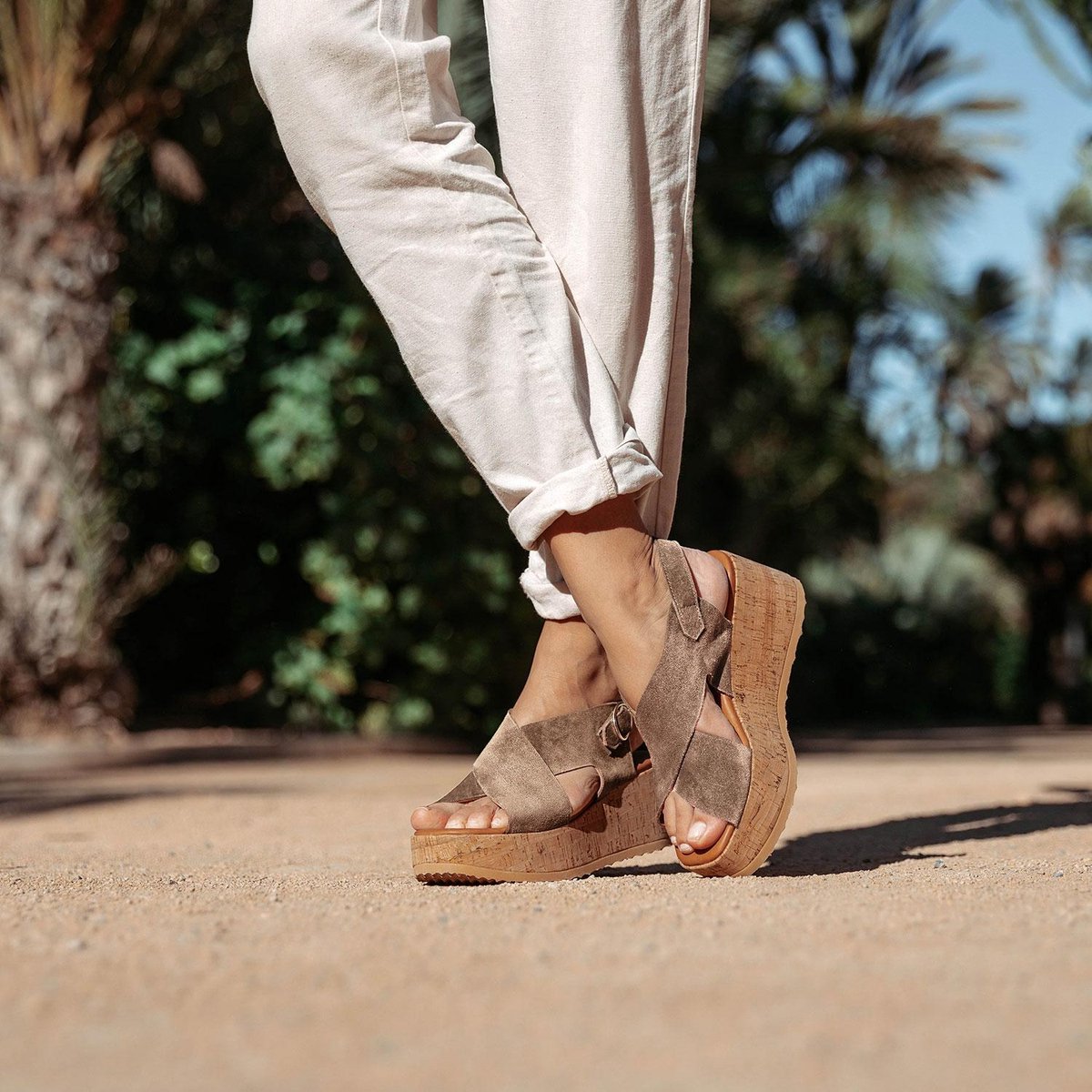 VIA VAI Sissel Raise Sandalen - Met Sleehak - Cognac - Maat 39 | bol.com