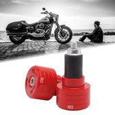 Motor24™ stuurgewicht motorfiets rood - Voorkomt trillingen - Bar-end - Stuureind Motor Scooter