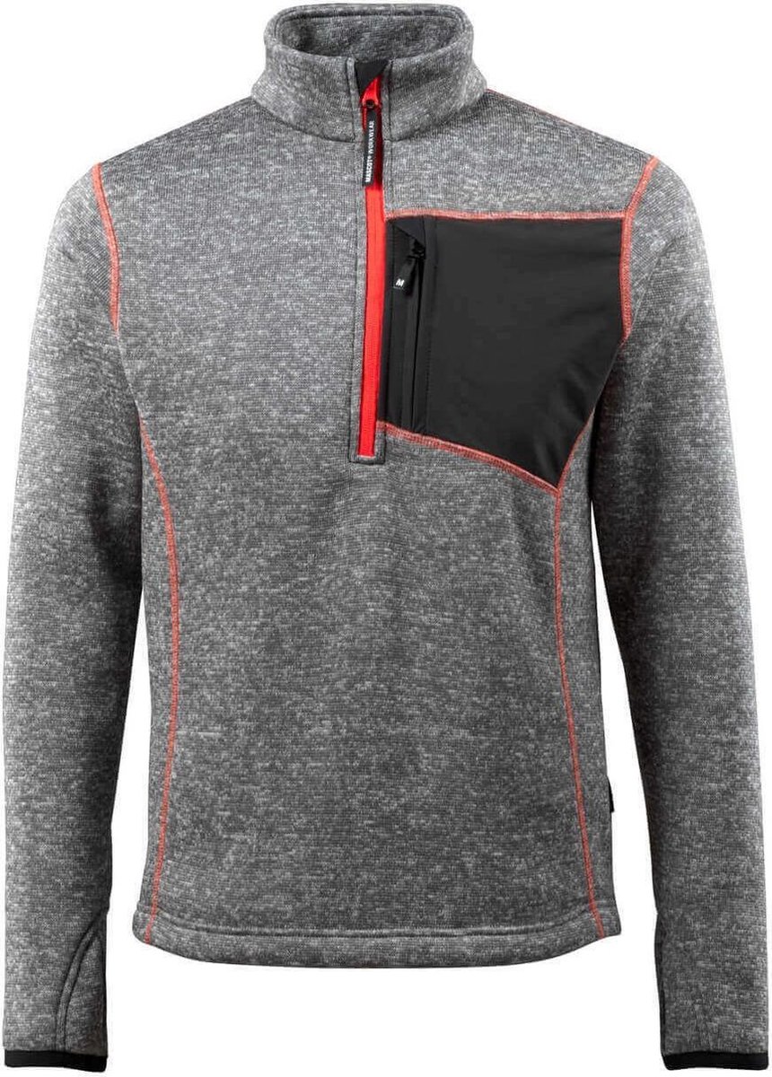 Mascot Hardwear Gebreide trui met korte rits 50149-951 - grijs-gemêleerd - XL